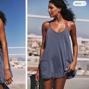 FP Movement by Free People Blue Mini Dress